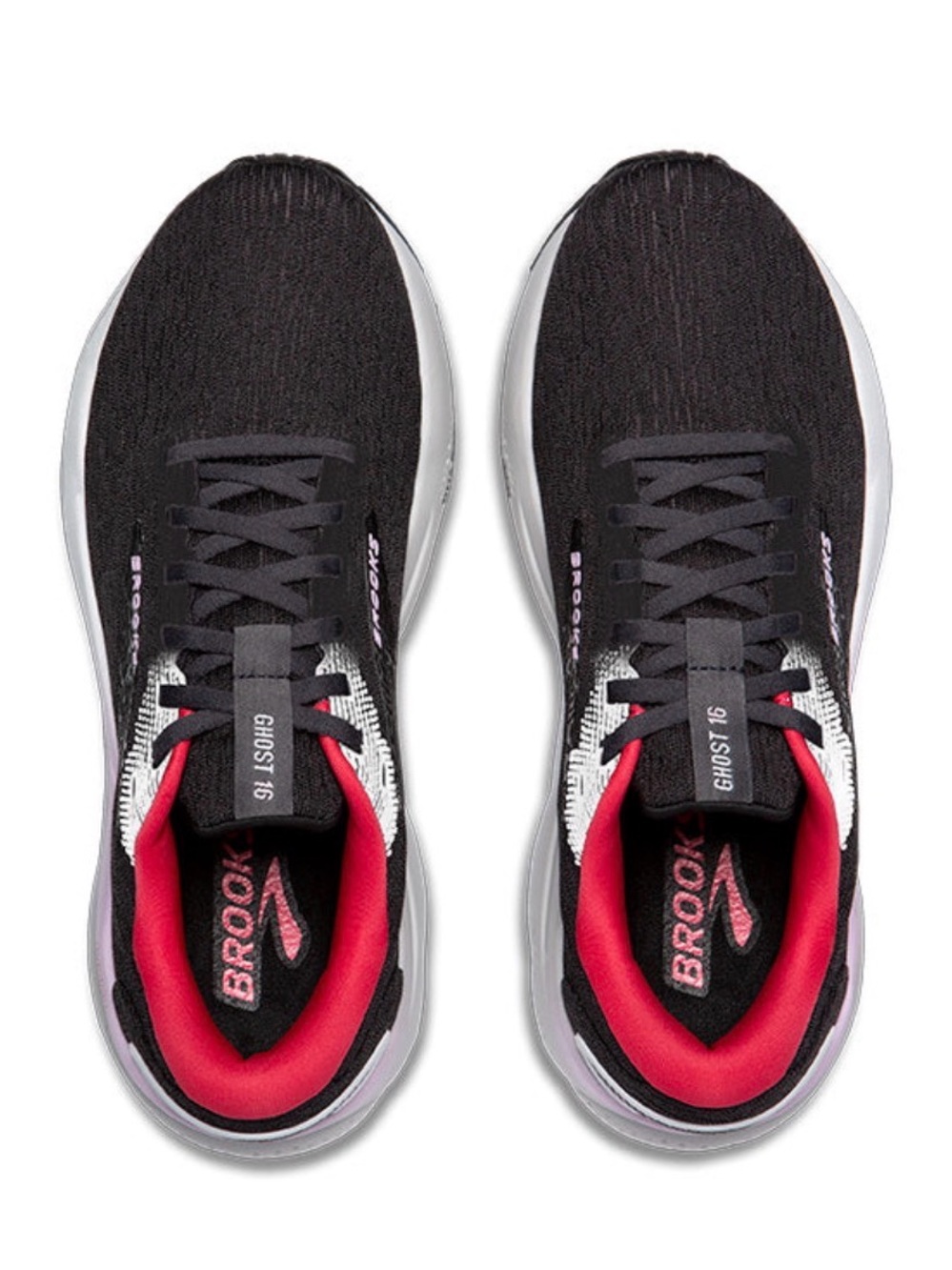 New Women’s Brooks Ghost 16 Running Sneakers Lightweight Black Pink Size 8